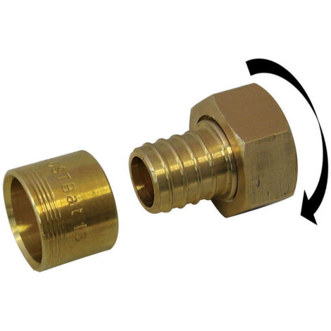 Gerade Verschraubung mit frei verschiebbarer Mutter Messing F 20 x 27 für Rohr in pro QUICK PLOMBERIE