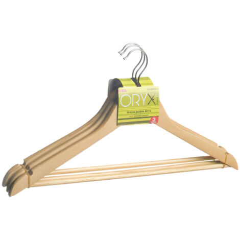 Gerader Oryx-Holzbügel 450 mm. (Packung 3 Stück)