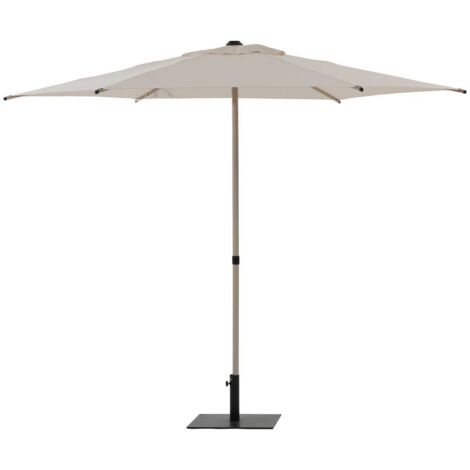 Gerader quadratischer Sonnenschirm Soya Ton & Weizen 2,5 x 2,5m aus Stahl und Polyester - Hespéride