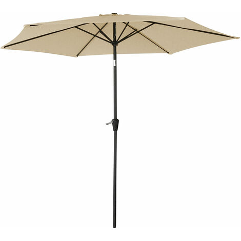 Gerader Sonnenschirm HAPUNA rund 2,70m Durchmesser beige