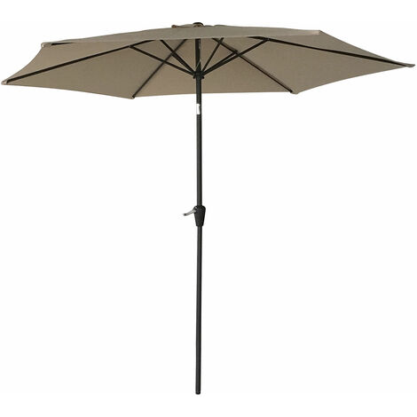 Gerader Sonnenschirm HAPUNA rund 2,70m Durchmesser taupe