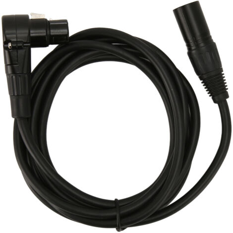 Gerades XLR-Stecker-auf-Winkel-3-Pin-Buchsen-Kabel, HiFi-Klang, symmetrisch, für Mikrofon und Lautsprecher, 2 m (6,6 ft)