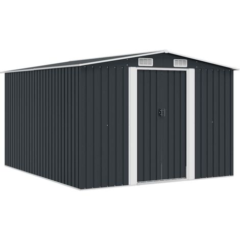 Gerätehaus 257x298x178 cm Metall Anthrazit