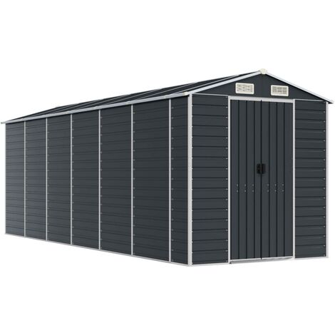 Gerätehaus Anthrazit 191x555x198 cm Verzinkter Stahl vidaXL