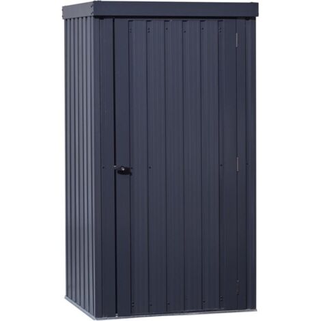 Geräteschrank mit Flachdach + Zubehör 98 x 81 x 180 cm STRECKE anthrazit