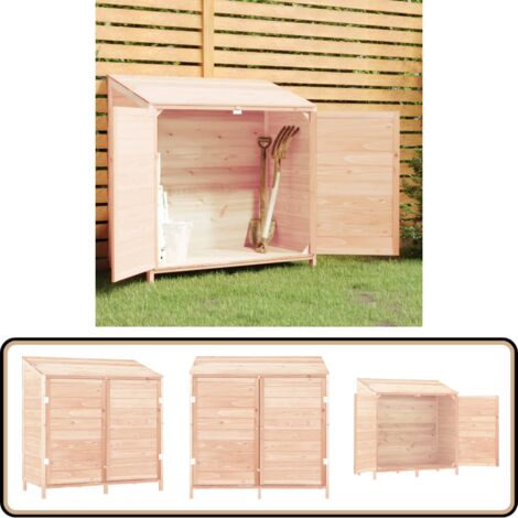 Geräteschuppen 102x52x112 cm Massivholz Tanne - Holzgartenhaus - Gartenhütte - Geräteschuppen - Werkzeuglager - Outdooraufbewahrung