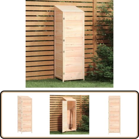 Geräteschuppen 55x52x174,5 cm Massivholz Tanne - Holz Gartenhaus - Holzshed - Geräteschuppen - Gartenablage - Werkzeuglager