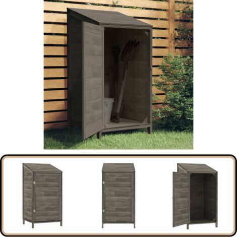 Geräteschuppen Anthrazit 55x52x112 cm Massivholz Tanne - Holz Gartenhaus - Holzshed - Geräteschuppen - Gartenablage - Werkzeuglager