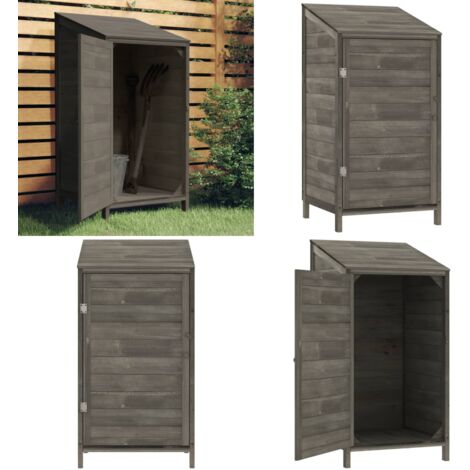 Geräteschuppen Anthrazit 55x52x112 cm Massivholz Tanne - Holz Gartenhaus - Holzshed - Geräteschuppen - Gartenablage - Werkzeuglager - Home & Living