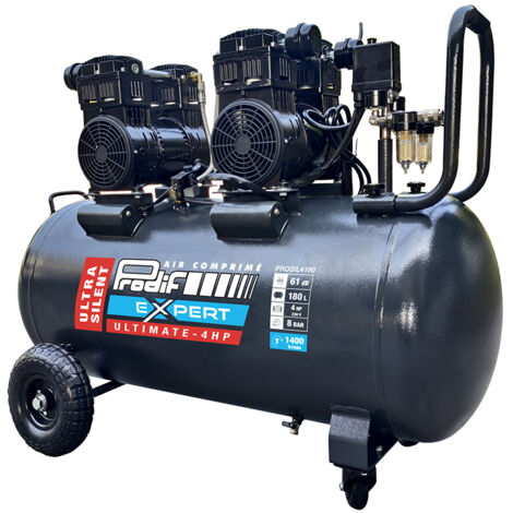 Geräuscharmer Kompressor PRODIF 180 Liter 4 PS 8 bar - PROSIL4180