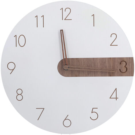 Geräuschlose, batteriebetriebene Wanduhr im Retro-Stil für Wohn- und Schlafzimmer – elegantes, klares Design