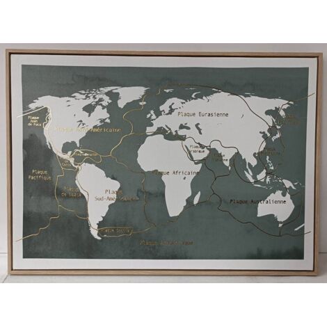 Gerahmte bedruckte Leinwand Fanyo 70x50cm Smaragdblau - Atmosphera créateur d'intérieur
