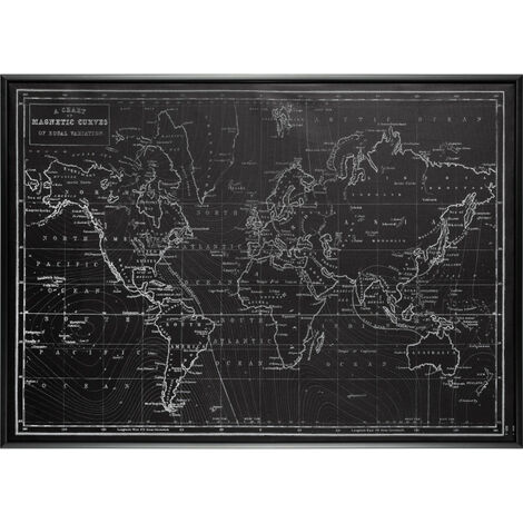 Gerahmter Leinwanddruck Reise und Flucht 50 x 70 cm atmosphera - schwarze Karte