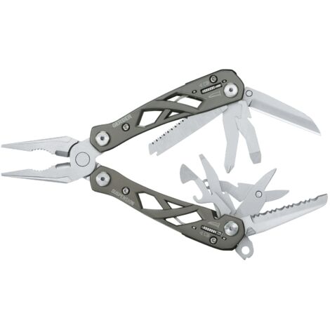 Gerber 12-in-1 Multi-Tool Pliers with Suspension, Protective Case, Black Finish