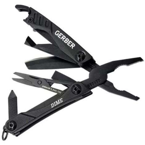 Gerber Dime Black herramienta multifunción compacta acero inoxidable