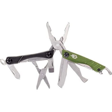 Gerber Strumento multi-uso con 12 funzioni, Dime Pocket Multi-Tool, Verde, 31-003621