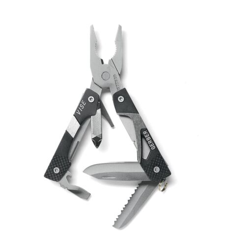 Gerber Strumento multiuso con pinza, 10 Funzioni, VisePocket Tool, Alluminio/Acciaio inox, Nero, 31-000021