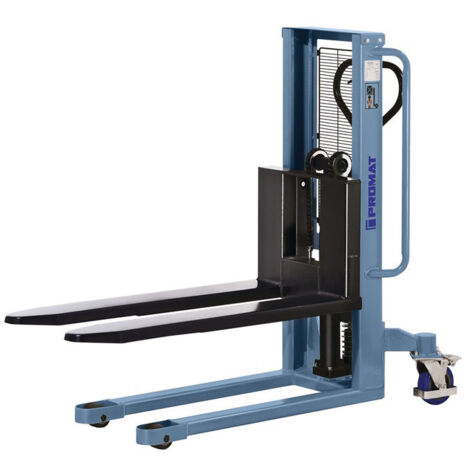 Gerbeur à grande levée cap. charge 1000 kg L. fourche 1150 mm manuel-hydraulique mât simple hauteur de course 940 mm PROMAT