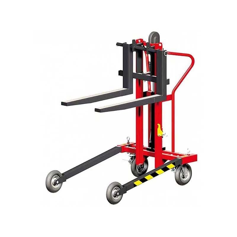 Matisère - Transpalette manuel élévateur à fourches 775x540mm - Mini gerbeur avec roues tout terrain - Pliable et transportable facilement - 300840