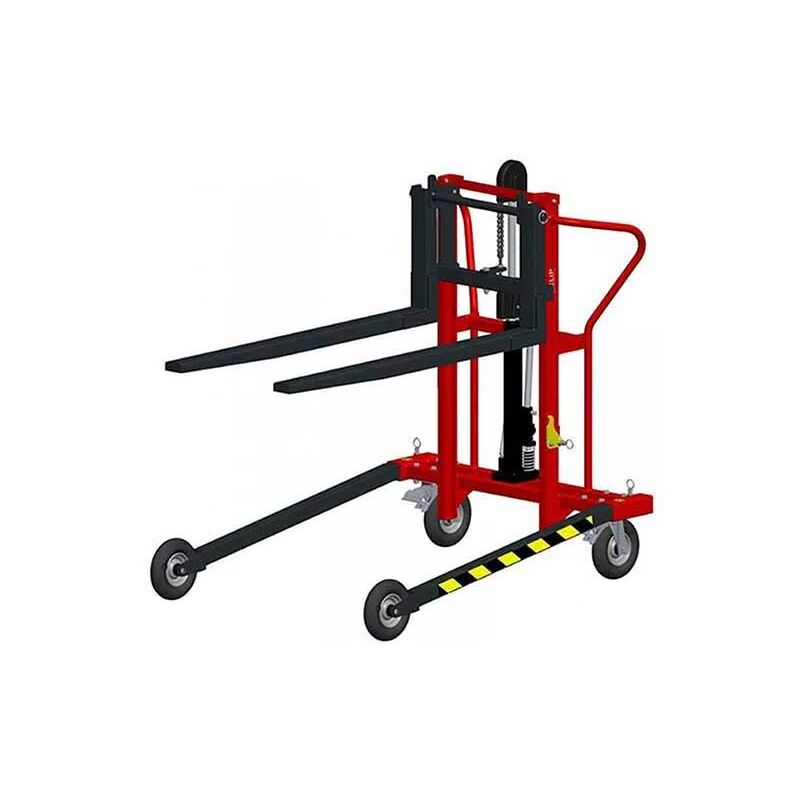 Matisère - Transpalette manuel élévateur à fourches 1150x540mm - Mini gerbeur avec roues tout terrain - Pliable et transportable facilement - 300870