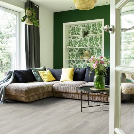 Gerflor – Dalle de sol PVC adhésive effet bois – Étanche et 100% recyclable – Surface 2.20 m² – Installation facile sans colle ni outils