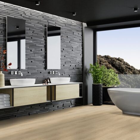 Gerflor – Lame de sol PVC clipsable effet bois scandinave – 2.10 m² – Résistante aux chocs et rayures – Adaptée pièces humides