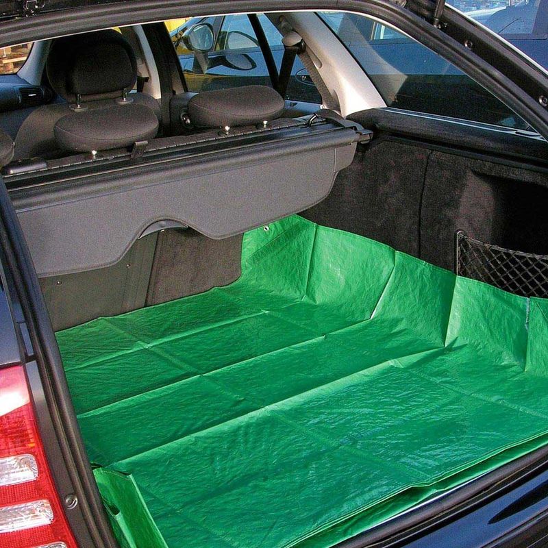 Image of Telo Copri Baule Auto Protezione Bagagliaio Impermeabile 180 x 125 Cm Verde