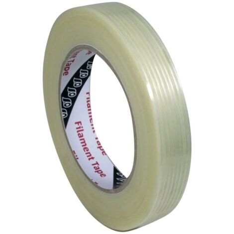 Gerlinger Filament Klebeband 50m x 19mm, transparent längsverstärkt