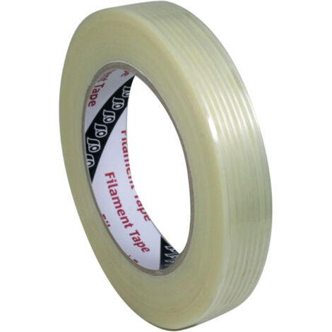 Gerlinger Filament Klebeband 50m x 25mm, transparent längsverstärkt