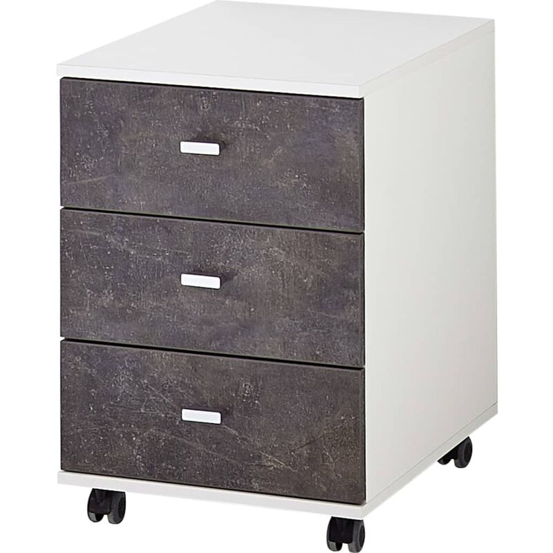 

Germania Archivo con ruedas Altino negro basalto blanco 40x48,9x56,9cm - Blanco