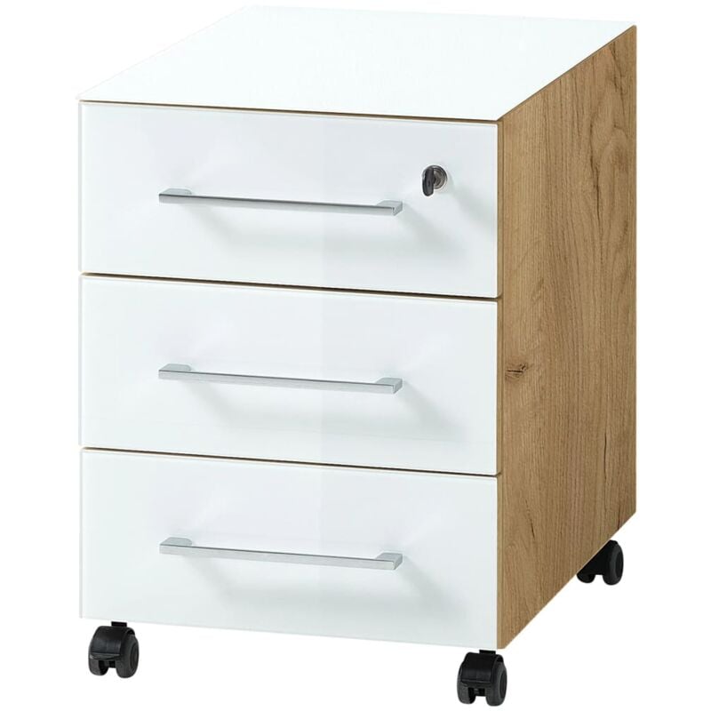 

Archivo con ruedas Gw-Monteria repro roble Navarra y blanco - Blanco - Germania