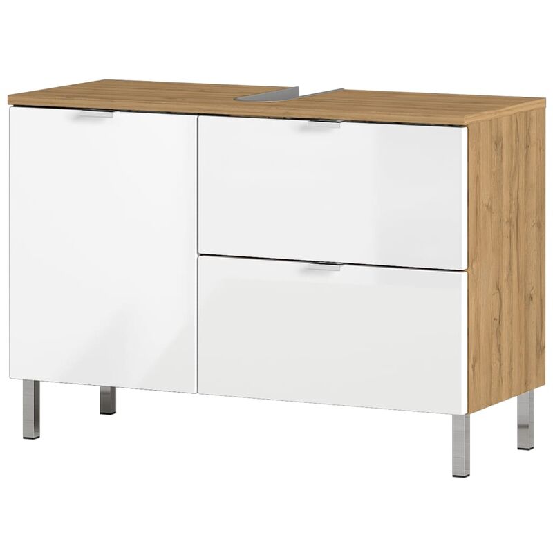 

Armario base lavabo GW-Mauresa 34x80x56 cm blanco y roble - Multicolor - Germania