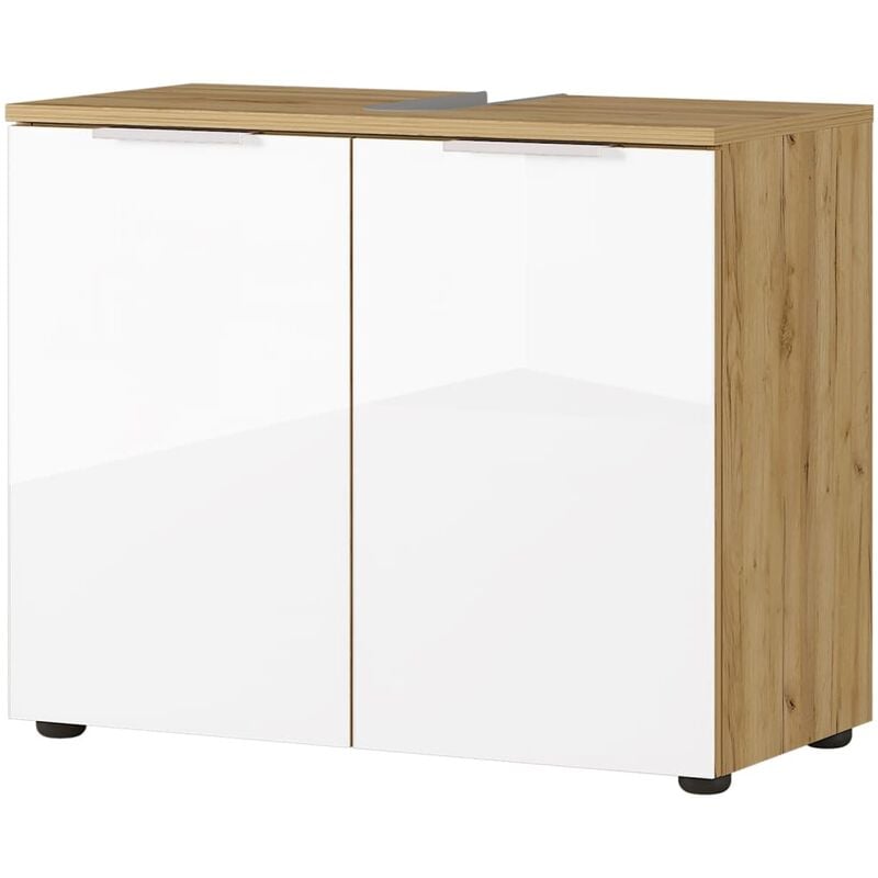 

Armario de baño GW-Avino 34x70x58 cm blanco y roble Navarra - Multicolor - Germania