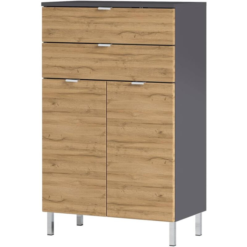 

Cajonera GW-Mauresa 34x60x97 cm grafito y roble - Multicolor - Germania