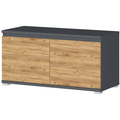 GERMANIA DIE MÖBELMACHER GW-Lissabon 3474-562 Scarpiera, Antracite/Imitazione Rovere Navarra, (L/H/P), 96 x 52 x 40 cm
