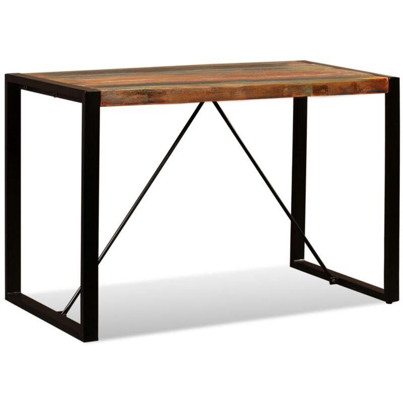 

vidaXL Mesa de Comedor de Madera Maciza Reciclada 120 cm - Marrón