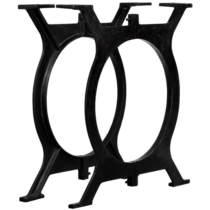 

vidaXL Patas de Mesa de Comedor en O 2 Unidades - Negro