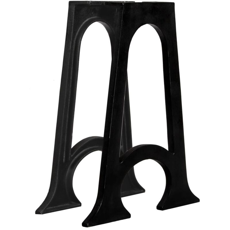 

vidaXL Patas de Mesa de Comedor en A con Base Arqueada 2 Unidades - Negro