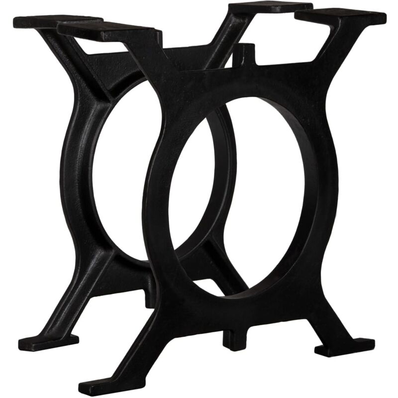 

vidaXL Patas de Mesa de Centro en O 2 Unidades - Negro