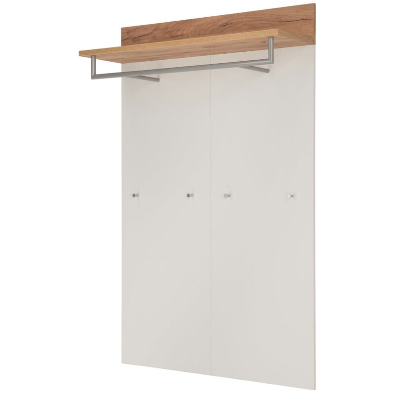 

Perchero de pared Topix blanco y roble 96x29x147 cm - Blanco - Germania