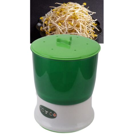 Germinadora automática inteligente de dos etapas para cultivo doméstico, enchufe europeo de 220 V, material PP.