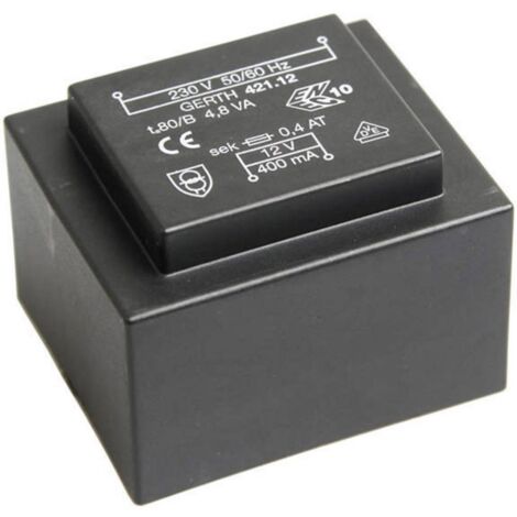 Gerth PT423002 Transformateur pour circuits imprimés 1 x 230 V 2 x 15 V/AC 4.80 VA 160 mA V050971