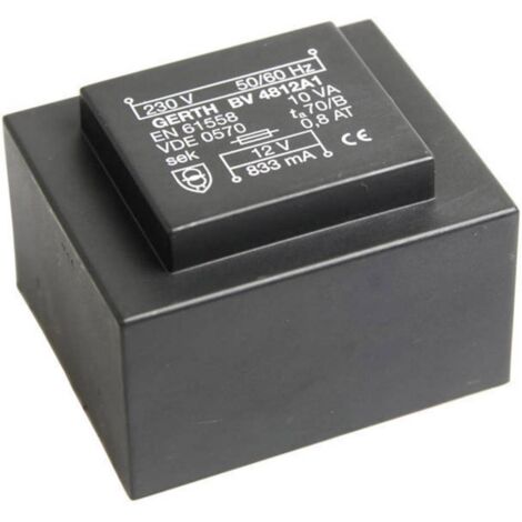 Gerth PT481201 Trasformatore per PCB 1 x 230 V 1 x 12 V/AC 10 VA 833 mA