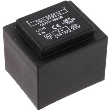 Gerth PTF421202 Transformateur pour circuits imprimés 1 x 230 V 2 x 6 V/AC 8 VA 666 mA V050281
