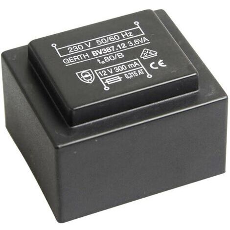 Gerth PTG381501 Transformateur pour circuits imprimés 1 x 230 V 1 x 15 V/AC 3.60 VA 240 mA V056601