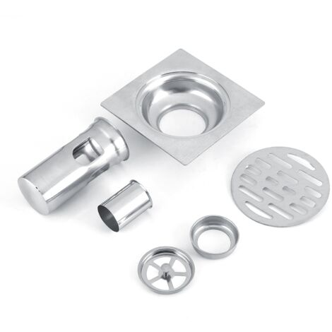 Geruchsneutraler Bodenablauf, dicker, quadratischer Abflussrost aus Edelstahl für Zuhause, Badezimmer, Dusche, Küche