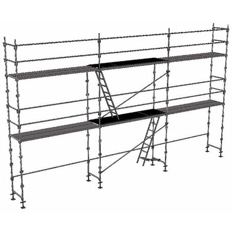 Gerüst 60m² - Struktur + Plattformen - Strebe Version - DUO60-SP