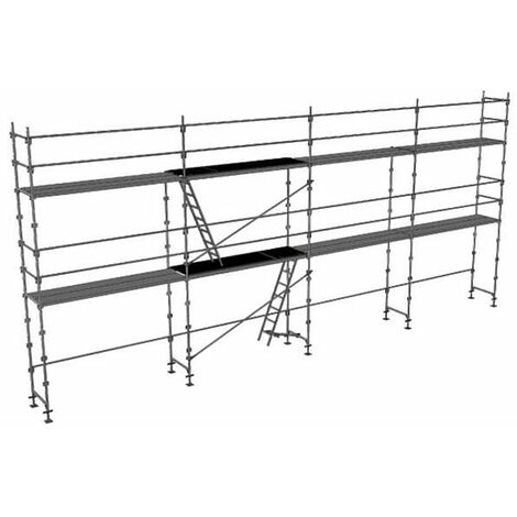 Gerüst 78m² - Struktur + Plattformen - Strebe Version - DUO78-SP