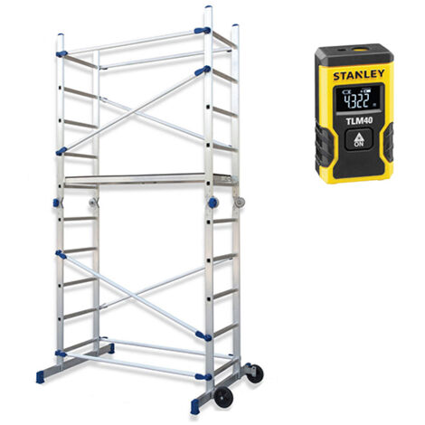 Gerüstleiter klappbar - Max. Arbeitshöhe 3.78m + laser - FACPN-LASER