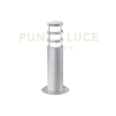 GES013-  PALETTO DA ESTERNO COLORE GRIGIO ALLUMINIO 1 LUCE ATTCCO E27 40CM IP54